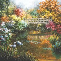 Servietten 33x33 cm - White Swans Servietten 33x33 cm - White Swans