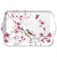 Tablett - Bird & Blossom White