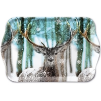 Tablett - 13X21cm Winter Deer