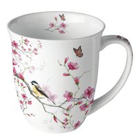 Porzellan-Tasse - Bird & Blossom White