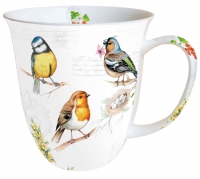 Porzellan-Tasse - Birds On Twig