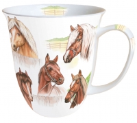 Porzellan-Tasse - Horse Range