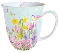 Porzellan-Tasse - Blooming Garden Turquoise