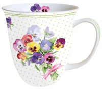Porzellan-Tasse - Bunch of Violets Green