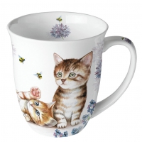 Porzellan-Tasse - Cats And Bees Porzellan-Tasse - Cats And Bees
