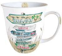 Porzellan-Tasse - Road Signs Sand