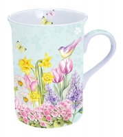 Porzellan-Tasse - Blooming Garden Turquoise