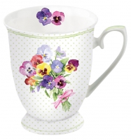 Porzellan-Tasse - Bunch of Violets Green