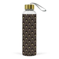 Glasflasche - Art Deco Black/Gold