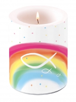 Dekorkerze - Rainbow White