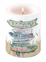 Dekorkerze - Road Signs Sand