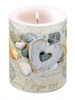 Dekorkerze - Heart And Stones