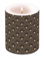 Dekorkerze - Art Deco Black/Gold