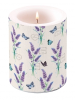 Dekorkerze - Lavender With Love Cream