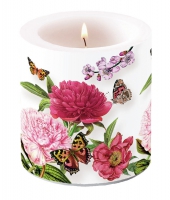 Dekorkerze klein - Peonien White