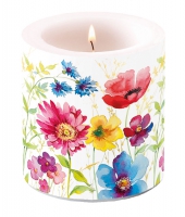 Dekorkerze klein - Aquarell Meadow