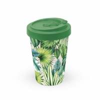 Bamboo mug To-Go - Tropical Leaves