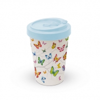 Bamboo mug To-Go - Colourful Butterflies Bamboo mug To-Go - Colourful Butterflies