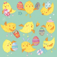 Servietten 33x33 cm - Easter Chicks Mint Servietten 33x33 cm - Easter Chicks Mint