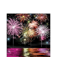 Servietten 25x25 cm - Fire Works
