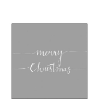 Servietten 25x25 cm - Christmas Note Silver