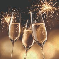 Servietten 25x25 cm - Celebration Gold