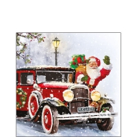 Servietten 25x25 cm - Santa Automobile