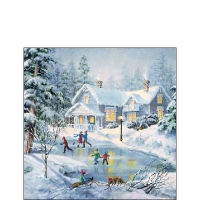 Servietten 25x25 cm - Evening Skating