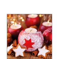 Servietten 25x25 cm - Star On Candle Servietten 25x25 cm - Star On Candle