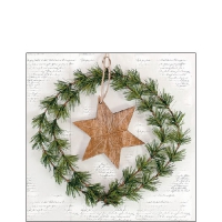 Servietten 25x25 cm - Wreath And Star