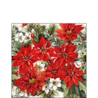 Servietten 25x25 cm - Poinsettia All Over Servietten 25x25 cm - Poinsettia All Over