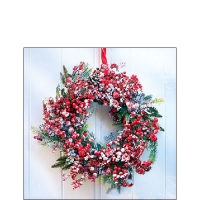 Servietten 25x25 cm - Frozen Wreath