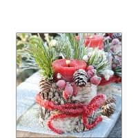 Servietten 25x25 cm - Frozen Candle Servietten 25x25 cm - Frozen Candle