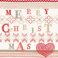 Servietten 33x33 cm - Christmas Stitch