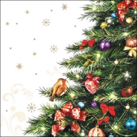 Servietten 33x33 cm - Robin In Tree