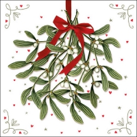 Servietten 33x33 cm - Mistletoe Servietten 33x33 cm - Mistletoe