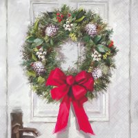 Servietten 33x33 cm - White Wreath Servietten 33x33 cm - White Wreath