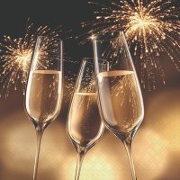Servietten 33x33 cm - Celebration Gold