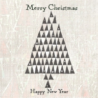 Servietten 33x33 cm - Triangle Tree Grey