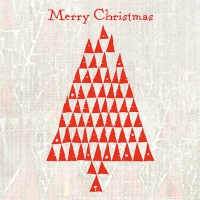 Servietten 33x33 cm - Triangle Tree Red