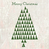 Servietten 33x33 cm - Triangle Tree Green