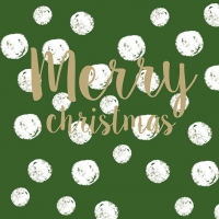 Servietten 33x33 cm - Snowballs Green