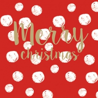 Servietten 33x33 cm - Snowballs Red