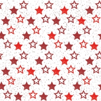 Servietten 33x33 cm - Stars All Over Red