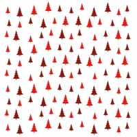 Servietten 33x33 cm - Trees All Over Red