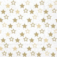 Servietten 33x33 cm - Stars All Over Gold
