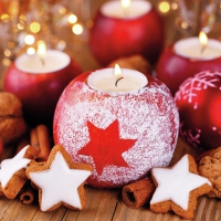 Servietten 33x33 cm - Star On Candle Servietten 33x33 cm - Star On Candle