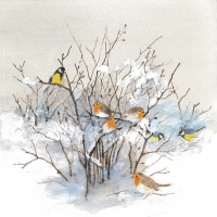 Servietten 33x33 cm - Birds On Branches Servietten 33x33 cm - Birds On Branches