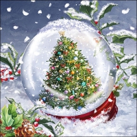 Servietten 33x33 cm - Tree In Snowglobe Servietten 33x33 cm - Tree In Snowglobe