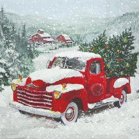 Servietten 33x33 cm - Christmas Truck